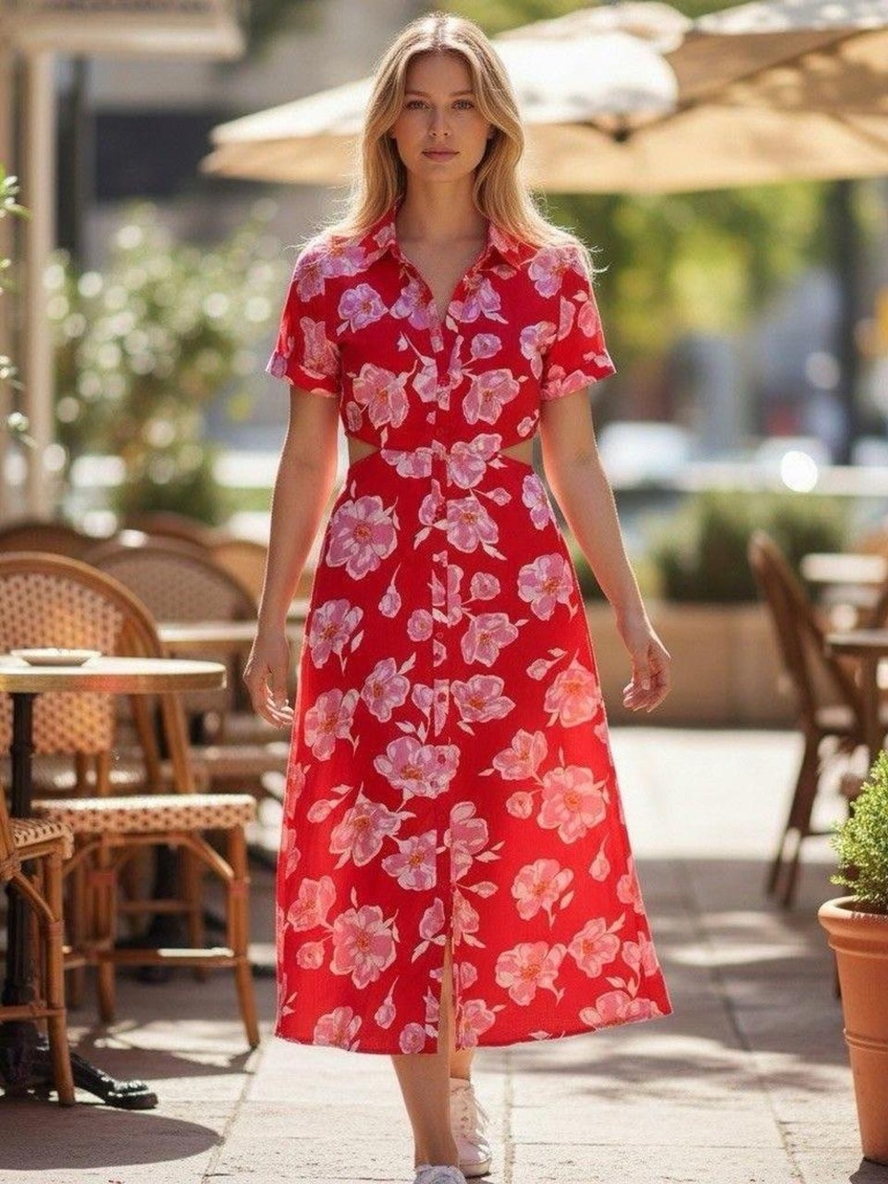 NWT | Old Navy Cutout Midi Floral Dress!!